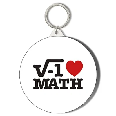 Image of Gift Insanity I LOVE MATHS 45mm Keyring