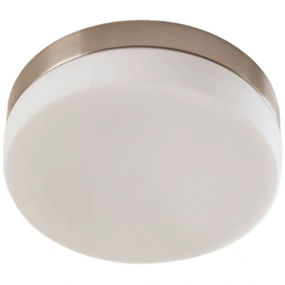 Image of Lindby bathroom ceiling lamp Amilia, Ø 23.5 cm, E27, nickel, glass