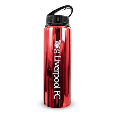 Image of Hy Pro Officially Licensed Liverpool F.C 750ml Aluminium UV Bottle Integrated Folding Straw, Neochrome Finish, Leakproof, Lightweight, BPA Free