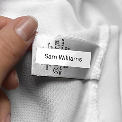 Image of No Iron, Personalised Stick On School Uniform/Equipment Name Labels Pack of 50