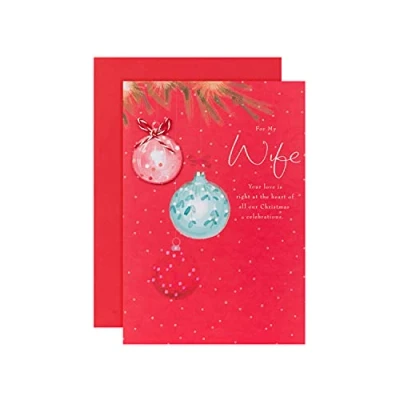 Image of Hallmark Christmas Card for Wife Classic Illustrated Lucy Cromwell Design