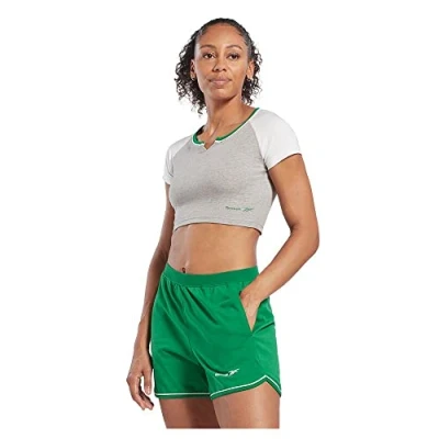 Image of Reebok Women&#039;s Identity Crop T Shirt Medium Grey Heather 2XL