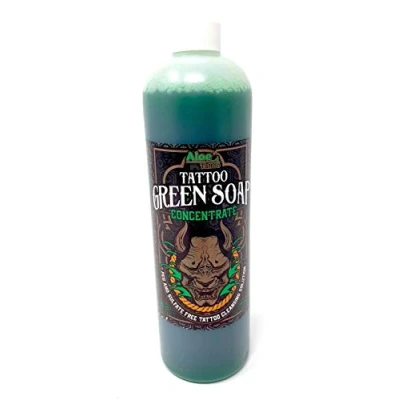 Image of Aloe Green Soap Concentrate 0,5L for 5liters Tattoo/Cleaning® Germany Professional Studio IG42248