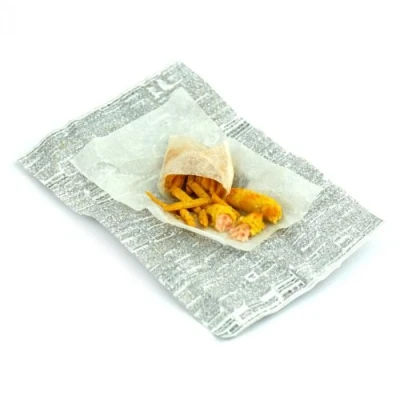 Image of MyTinyWorld Dolls House Miniature Battered Sausage And Chips