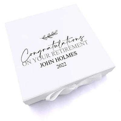 Image of ukgiftstoreonline Personalised Retirement Gift Keepsake Box Memory (Large)