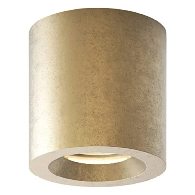 Image of Kos Coastal Outdoor Round Surface Mounted Downlight Solid Brass IP44