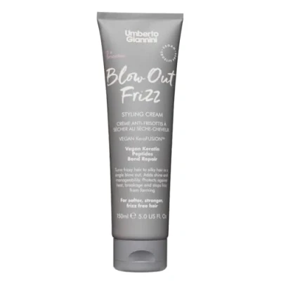 Image of Umberto Giannini Blow Out Frizz Hair Styling Cream with Heat Protection 230C Vegan Kertain Bond Repair Formula 150ml