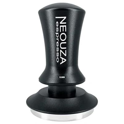Image of NEOUZA Espresso Tamper Spring Loaded for Coffee Machine Accessories Tool,Anti Stick Self Leveling,Refined Handle,Stainless Steel Flat Base (51mm Matte Black)