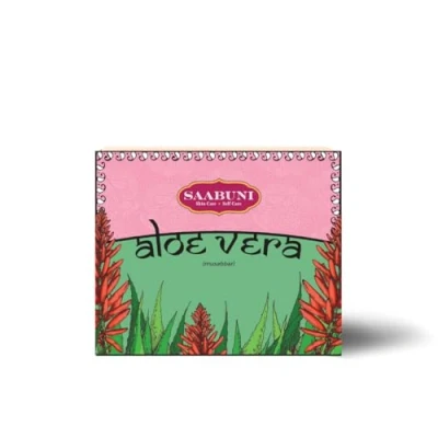 Image of Saabuni Natural Organic Aloe Vera Hand &amp; Body Soap Bar, Rejuvenating, Vegan, Cruelty Free, No SLS or Parabens, 90g