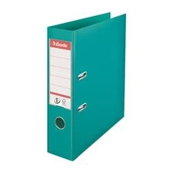 Image of Esselte No.1 Lever Arch File Polypropylene A4 75mm Spine Width Turquoise (Pack 10) 811550
