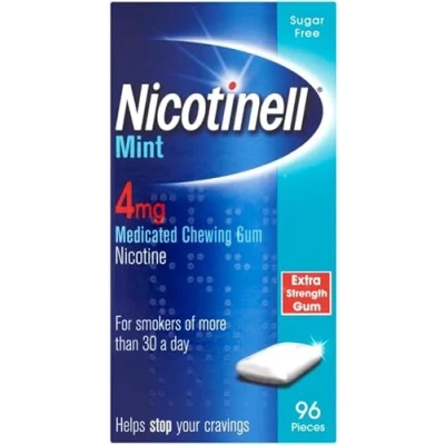 Image of Nicotinell Mint 4mg Medicated Chewing Gum Nicotine (96 Pieces)