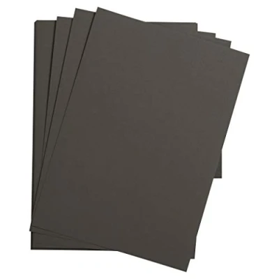 Image of Clairefontaine Ref 90760C Etival Coloured Grained Drawing Paper (Pack of 25 Sheets) A3 (42 x 29.7cm) 160gsm Cellulose Art Anthracite Acid Free, pH Neutral
