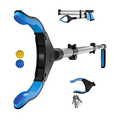 Image of SLAH 43inches Litter Picker Grabber Stick, Helping Hand Grabbers for Disabled, Pickers Adults Foldable Rotating 360 Degree Reaching Aids (43inch Blue)