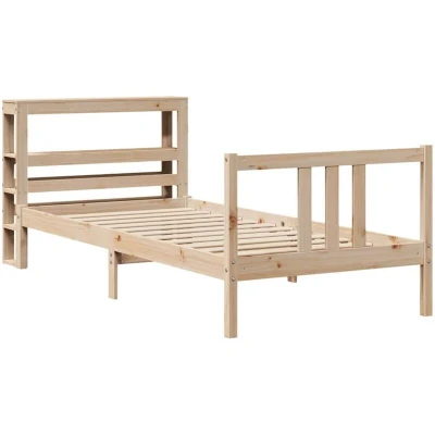 Image of vidaXL Bed Frame with Headboard without Mattress 90x190 cm Single
