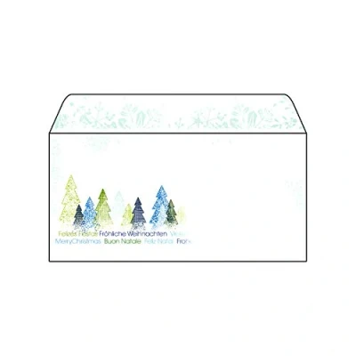 Image of SIGEL DU090 Christmas envelopes &quot;Tree&quot;, DL, without window, 90 gsm, 25 Pieces