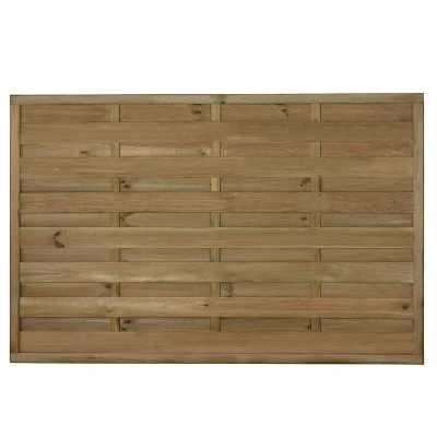 Image of Forest 6&#039; x 4&#039; Europa Plain Pressure Treated Decorative Fence Panel (1.8m 1.2m)
