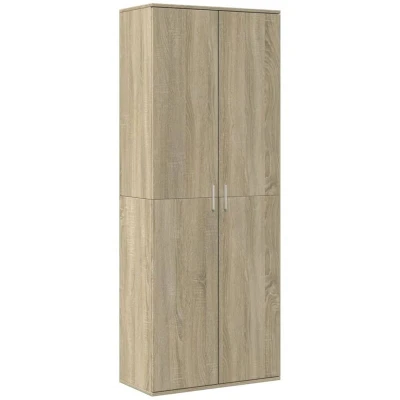 Image of vidaXL Highboard Sonoma Oak 70x35x180 cm Engineered Wood