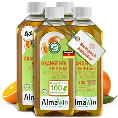 Image of AlmaWin orange oil cleaner, the all rounder, 4 x 0.5 L