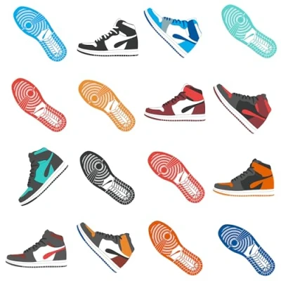 Image of K Collection Sneakers Vibes Wallpaper Colorful Shoe Design Perfect for Trendy Kids’ Bedrooms, Playrooms, or Study Spaces