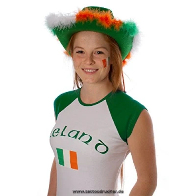 Image of Ireland Temporary Tattoo Set Fan Flag (5 x Tattoos)