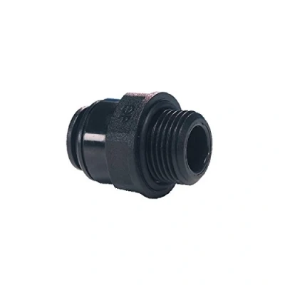 Image of Metric John Guest, Speedfit Straight Adaptor 10mm Tube OD x 1/4&quot; BSP Thread