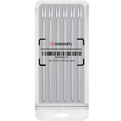 Image of WANANFU Lab Spatula (6 Units) Micro Spoon/Scoop with Powders Tamper Fits for Empty Capsules Size 000, 00, 0, 1 Filling Easier and Faster Alternative to Capsule Machine