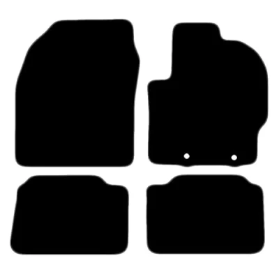 Image of Carsio Carpet Car Mats For Toyota Yaris Hybrid 2020+ Tailored Fit Floor Mat Set Complete Accessory Black Custom Fitted All Weather, Anti Slip Backing &amp; Grey Trim