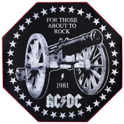 Image of Subsonic AC/DC Nonslip Gamer Floor Mat for Gaming chairs and office 1 m x