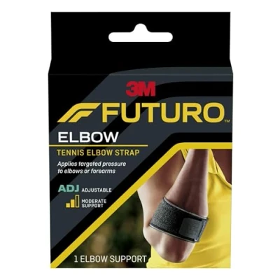 Image of FUTURO Tennis Elbow Strap, Provides Moderate Support to Weak, Sore and Injured Tendons, Adjustable