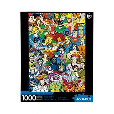 Image of AQUARIUS 65378 DC Comics Retro Cast 1000 Piece Jigsaw Puzzle