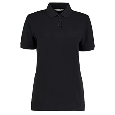 Image of Kustom Kit Ladies Klassic Pique Polo Shirt Black 14