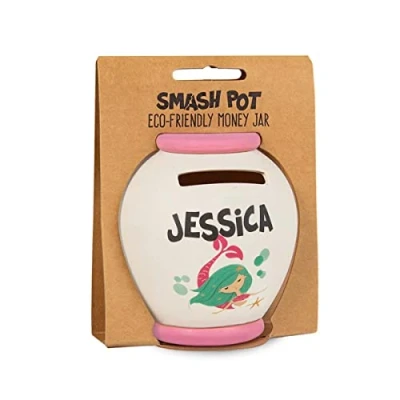 Image of History &amp; Heraldry Personalised Bamboo Smash Pot Money box (Jessica)