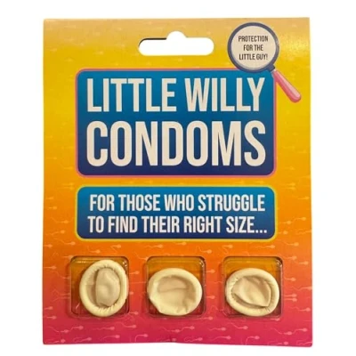Image of Diabolical Little Willy Condoms Penis Gifts, Safer Sex, Close Fit for Men, Funny Gifts Rude Him