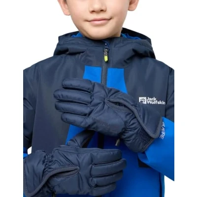 Image of Jack Wolfskin EASY Entry Glove Unisex Gloves for kids, Size: 9 10y, Night blue
