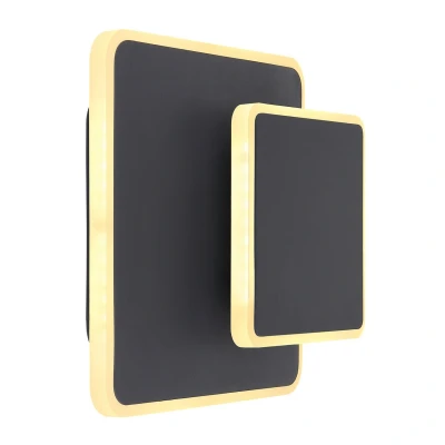 Image of Many Integrated LED Wall Lamp Black 2x 3000K