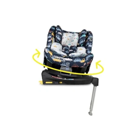 Image of Cosatto All in Rotate 360 Swivel Spin Car Seat Group 0+123, 0 36 kg, 12years, ISOFIX, ERF, Anti Escape (Beep Beep)