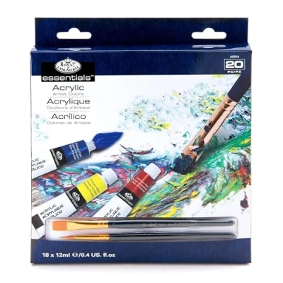 Image of Royal and Langnickel 18 Colour Acrylic Tubes