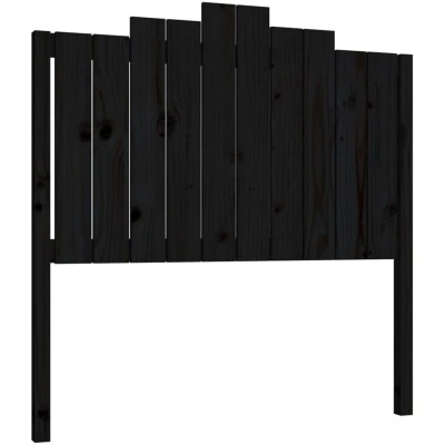 Image of vidaXL Bed Headboard Black 106x4x110 cm Solid Wood Pine