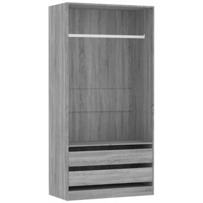 Image of vidaXL Wardrobe Grey Sonoma 100x50x200 cm Engineered Wood