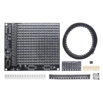 Image of 256LED Component Soldering Exercise Board Kit,DX TP17 300 DIY Advertising Screen Kit