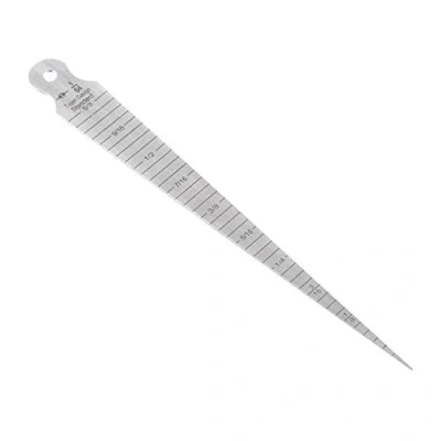 Image of Taper Gauge 1 15m, Akozon Wedge Feeler Hole Stainless Aperture Scale Welding Test Gage Metric/Imperial Measure