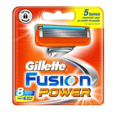 Image of Gillette Fusion Power Manual Razor Blades x 8 pack may vary