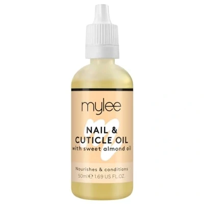 Image of Mylee Sweet Almond Nail &amp; Cuticle Oil 50ml, Deeply Hydrating Nourishing Conditioner Oil, Non Greasy Formula and Leaves No Sticky Residue, Lightly Scented With