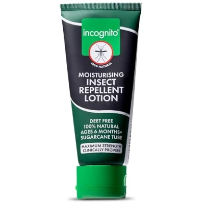 Image of Incognito Insect Repellent Lotion 100 ml Protects For Up To 7 Hours Natural, DEET free formula &amp; Moisturiser Soft Protected Skin Travel Friendly Organic Mosquito