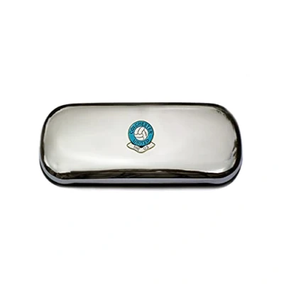 Image of Polished chrome football club glasses case Colchester United