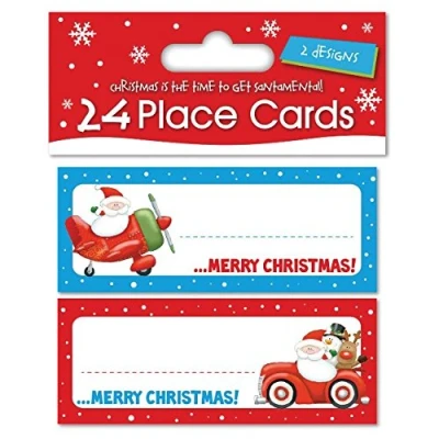 Image of 24 x Christmas Xmas Place Cards Table Name Settings 2 Designs to Choose, Cute