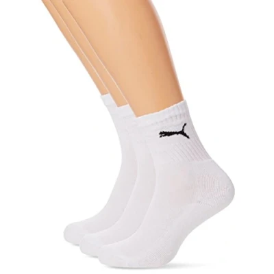 Image of Puma Sport Junior 3P White socks for children, 9 11.5 UK(27 30 EU)