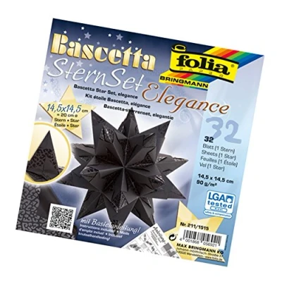 Image of folia 836/3030 Bascetta Star Handicraft set, blue, Card, Black, 14,5 x cm