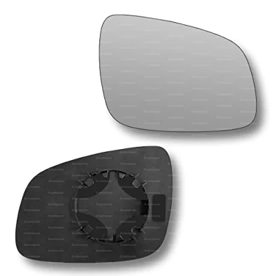 Image of Less4spares Replacement Wing Mirror Glass Right Compatible with Chevrolet Spark 2009 2015 CLIP ON Driver Off side Convex