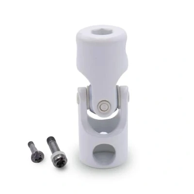 Image of Store &amp; Menuiserie 2.0 White Modern Steel Gimbal Joint for Roller Shutter, Diameter 12mm, 6p7, France